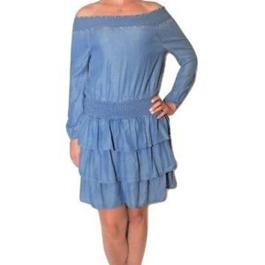 Michael Kors denim ruffle dress